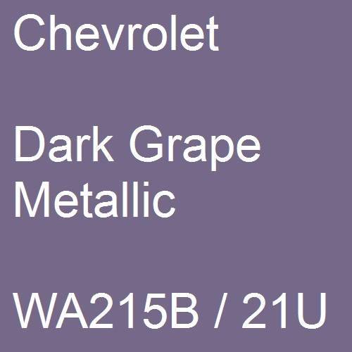 Chevrolet, Dark Grape Metallic, WA215B / 21U.